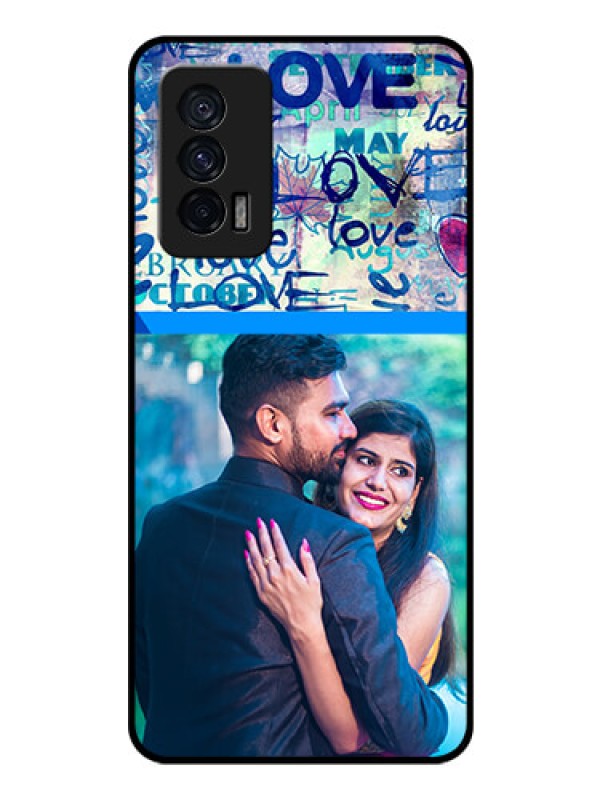Custom iQOO 7 5G Custom Glass Mobile Case - Colorful Love Design