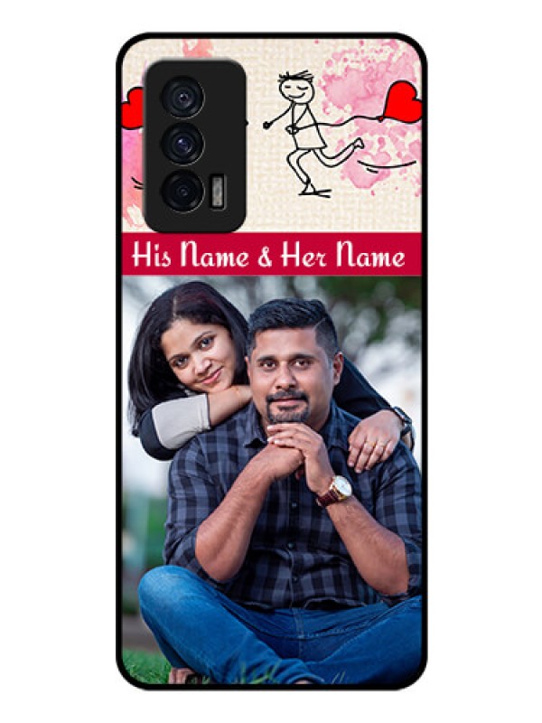 Custom iQOO 7 5G Photo Printing on Glass Case - You and Me Case Design