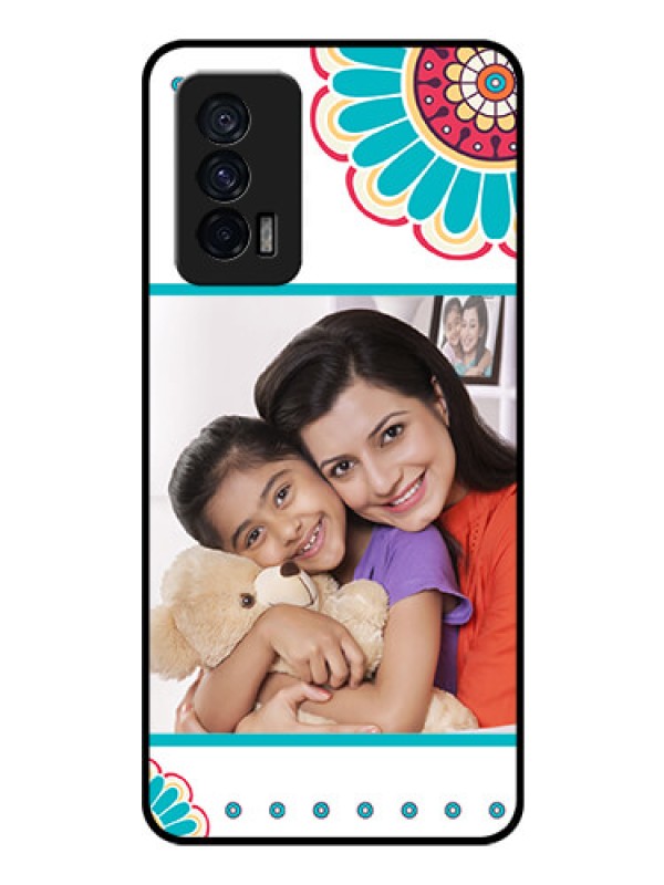 Custom iQOO 7 5G Custom Glass Phone Case - Flower Design