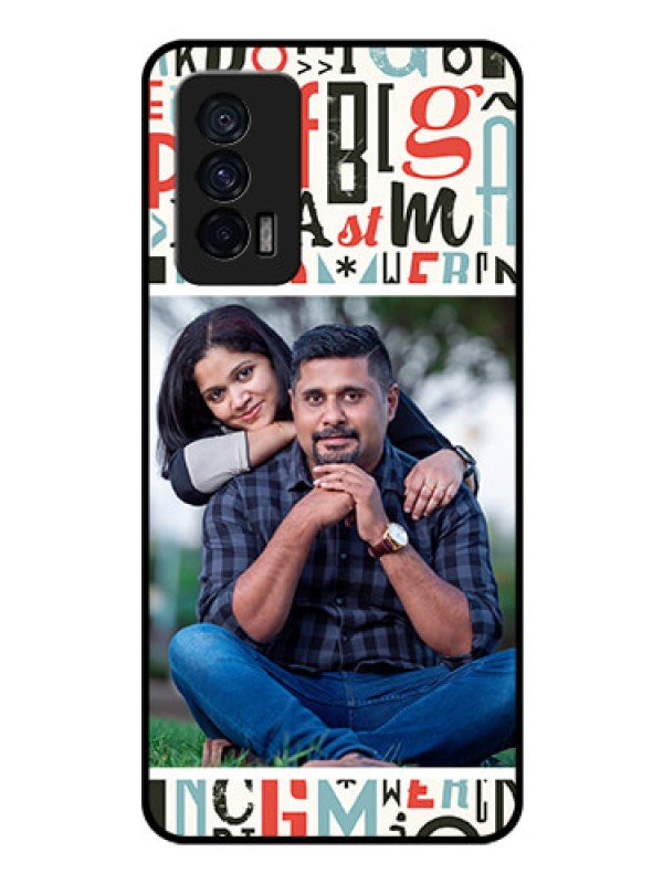 Custom iQOO 7 5G Personalized Glass Phone Case - Alphabet Design