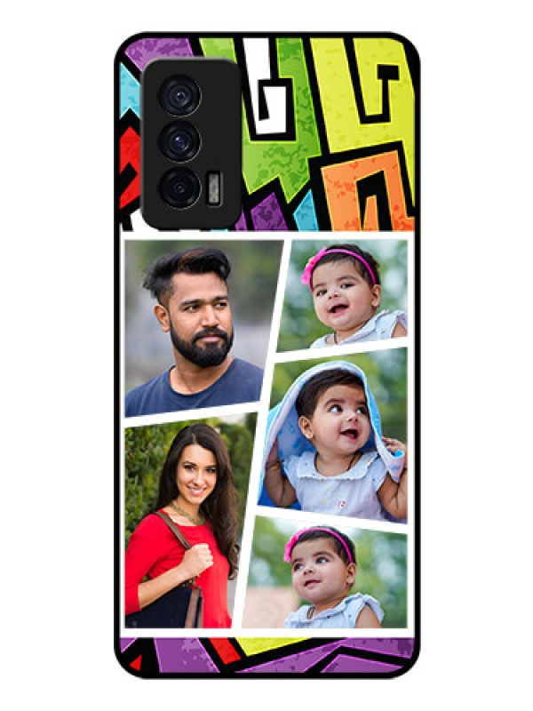 Custom iQOO 7 5G Custom Glass Phone Case - Graffiti pattern Design