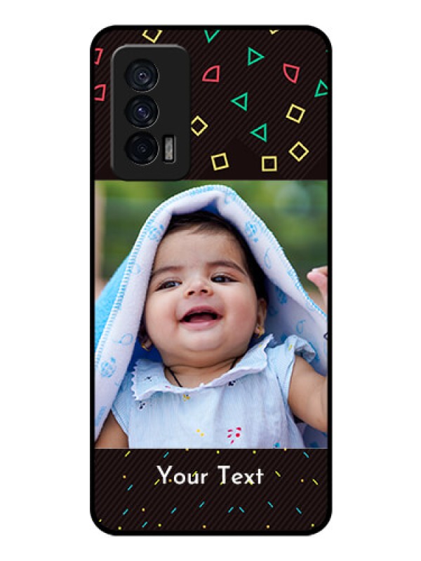 Custom iQOO 7 5G Custom Glass Phone Case - with confetti birthday design
