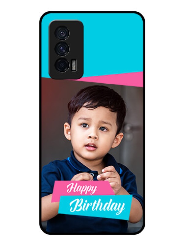 Custom iQOO 7 5G Personalized Glass Phone Case - Image Holder with 2 Color Design