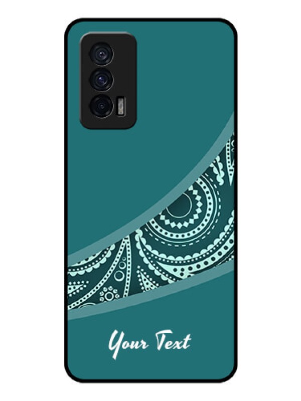 Custom iQOO 7 5G Photo Printing on Glass Case - semi visible floral Design