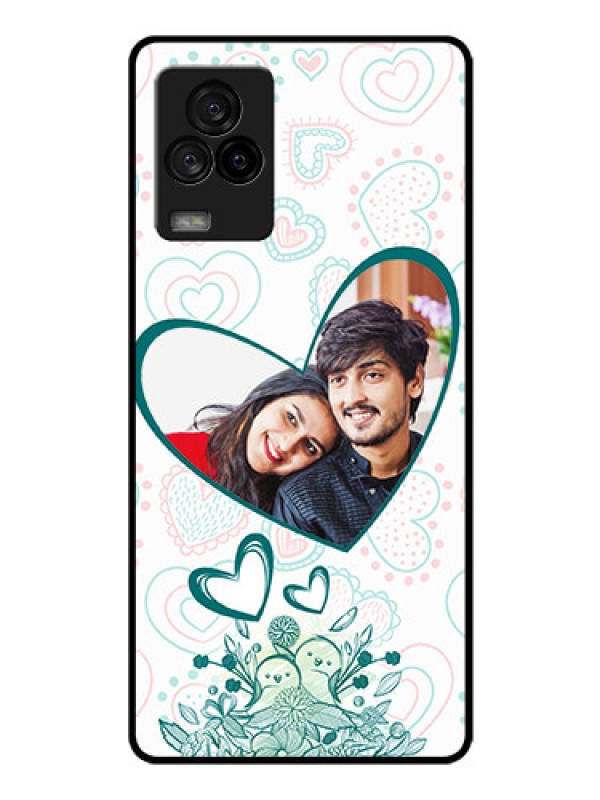 Custom iQOO 7 Legend 5G Photo Printing on Glass Case - Premium Couple Design