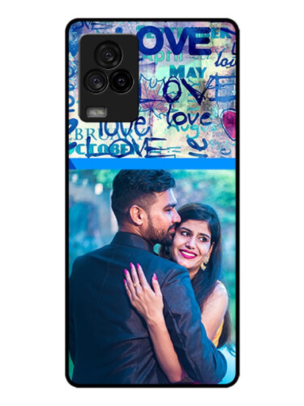 Custom iQOO 7 Legend 5G Custom Glass Mobile Case - Colorful Love Design