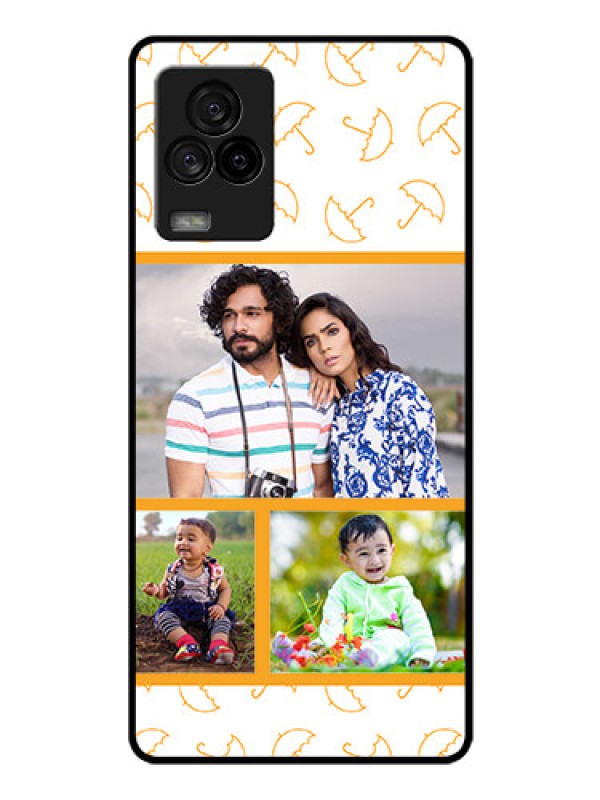 Custom iQOO 7 Legend 5G Custom Glass Mobile Case - Yellow Pattern Design