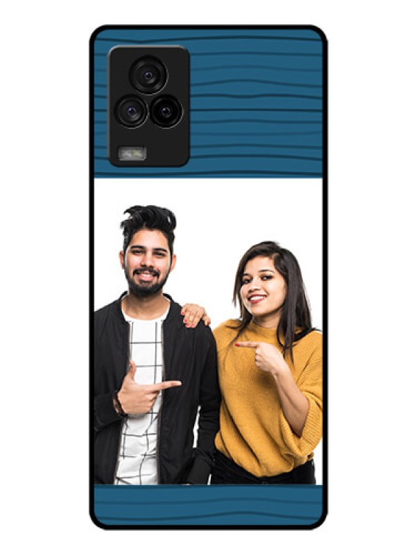 Custom iQOO 7 Legend 5G Custom Glass Phone Case - Blue Pattern Cover Design