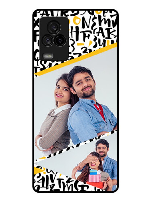 Custom iQOO 7 Legend 5G Custom Glass Mobile Case - Letters Pattern Design