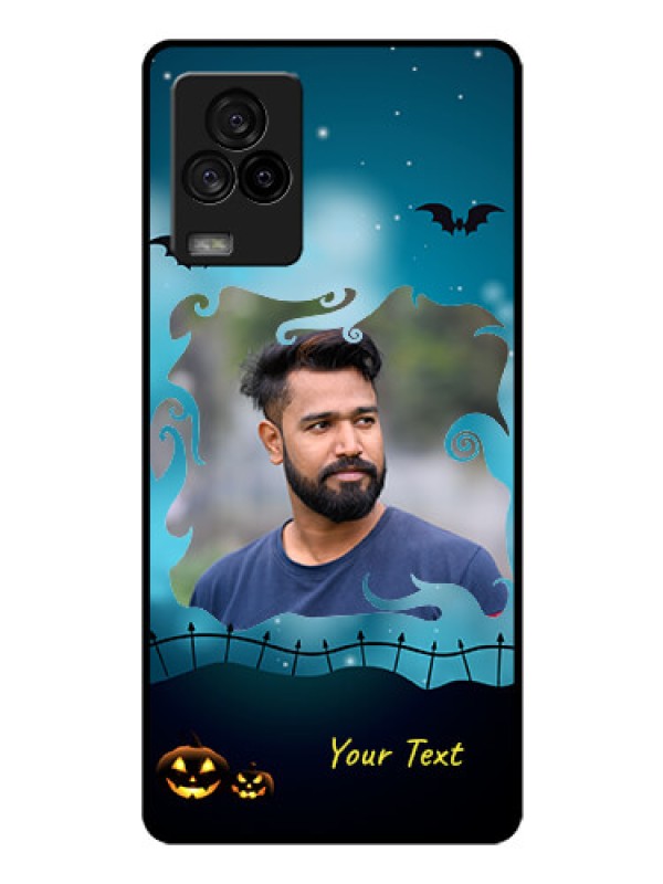 Custom iQOO 7 Legend 5G Custom Glass Phone Case - Halloween frame design