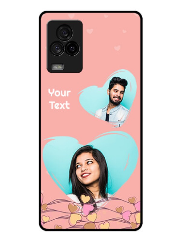 Custom iQOO 7 Legend 5G Custom Glass Mobile Case - Love Doodle Design
