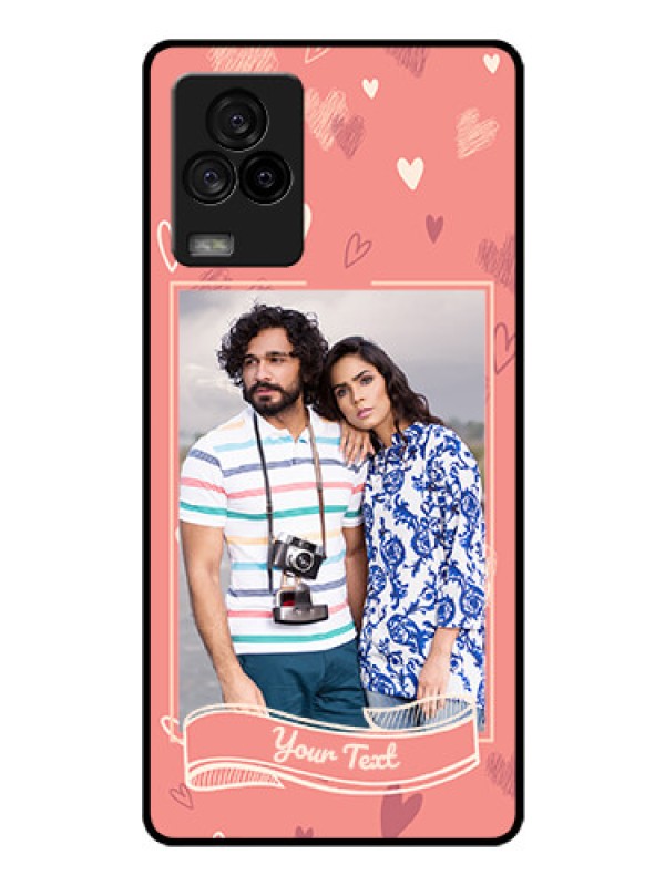 Custom iQOO 7 Legend 5G Custom Glass Phone Case - Love doodle art Design