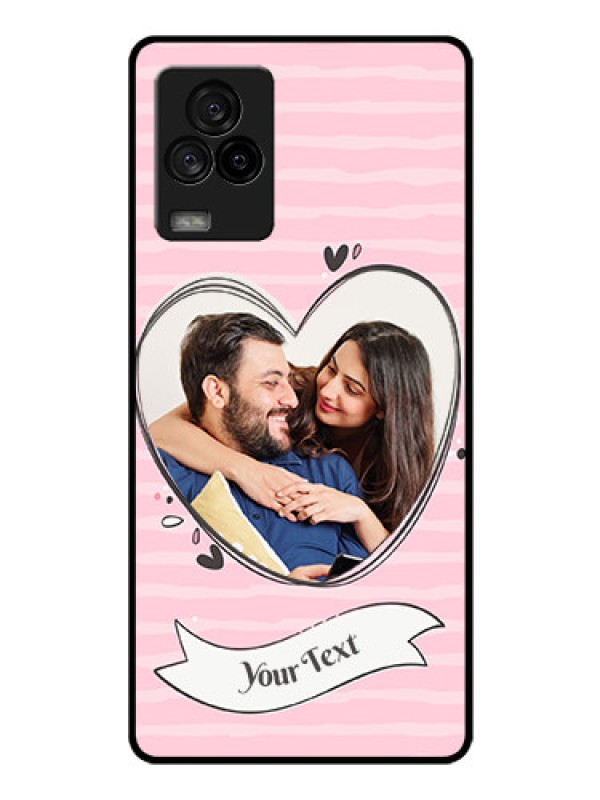 Custom iQOO 7 Legend 5G Custom Glass Phone Case - Vintage Heart Design
