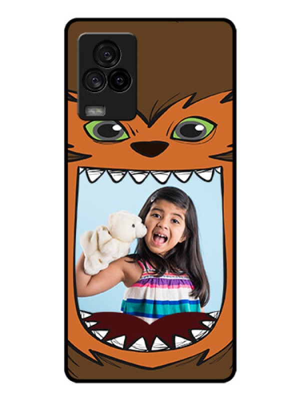 Custom iQOO 7 Legend 5G Photo Printing on Glass Case - Owl Monster Back Case Design
