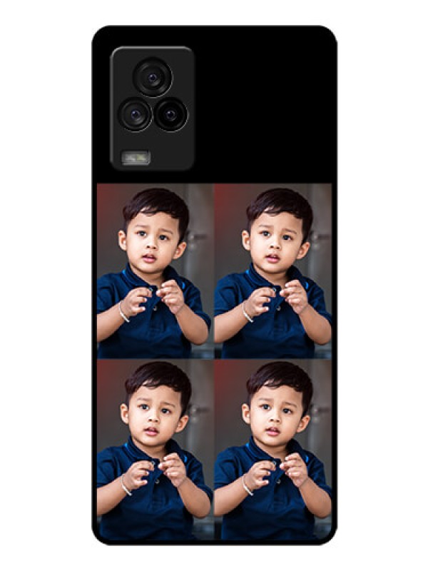 Custom iQOO 7 Legend 5G 4 Image Holder on Glass Mobile Cover