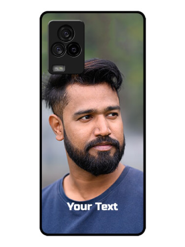 Custom iQOO 7 Legend 5G Glass Mobile Cover: Photo with Text