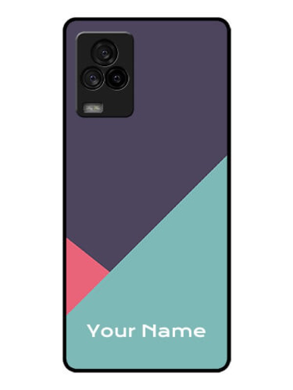 Custom iQOO 7 Legend 5G Custom Glass Mobile Case - Tri Color abstract Design