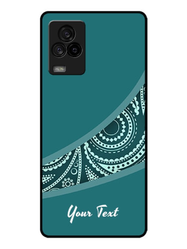 Custom iQOO 7 Legend 5G Photo Printing on Glass Case - semi visible floral Design