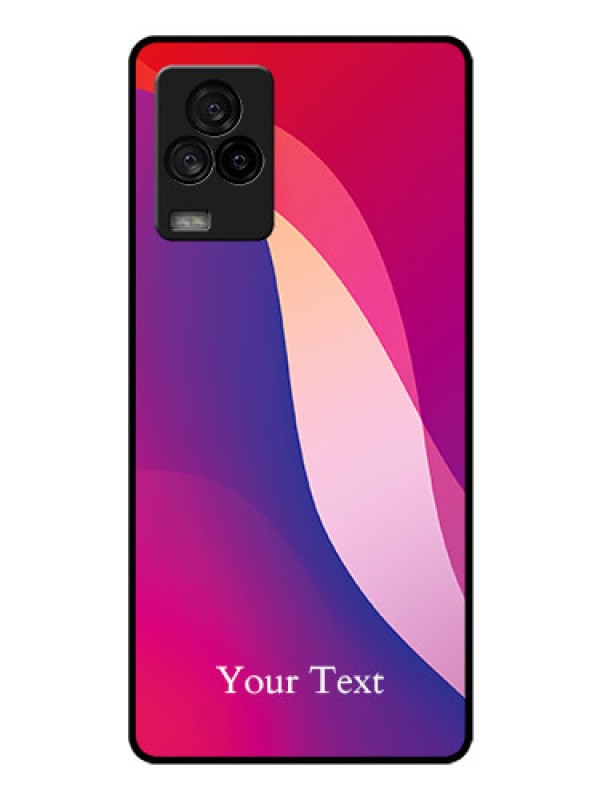 Custom iQOO 7 Legend 5G Personalized Glass Phone Case - Digital abstract Overlap Design