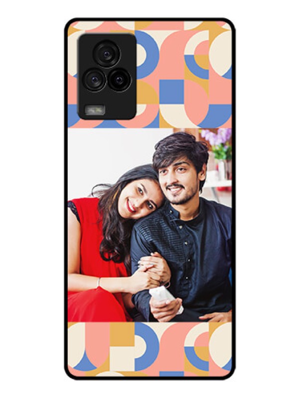 Custom iQOO 7 Legend 5G Photo Printing on Glass Case - Semi-circle Maze Pattern Design
