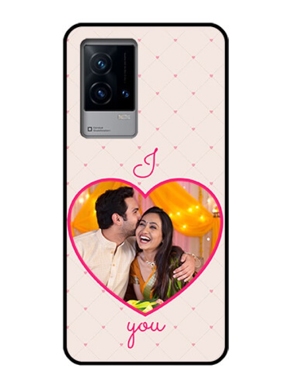 Custom iQOO 9 5G Custom Glass Mobile Case - Heart Shape Design