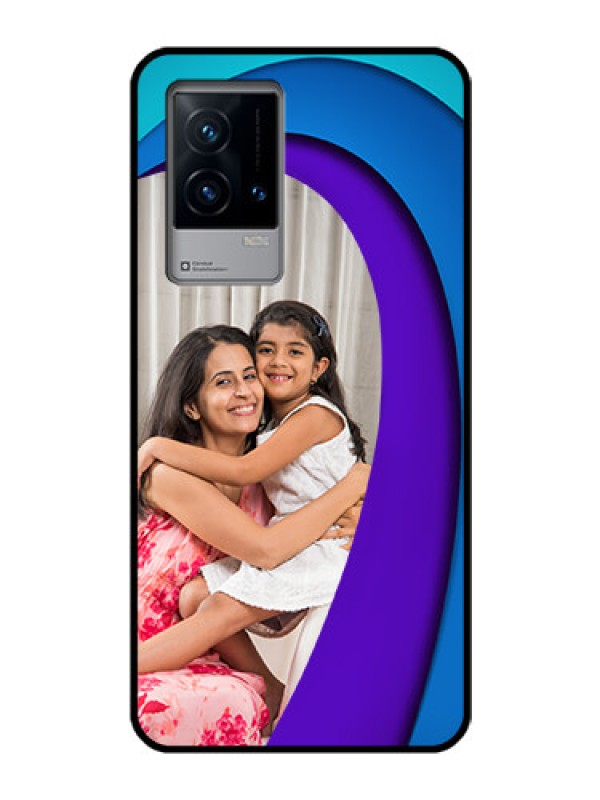 Custom iQOO 9 5G Photo Printing on Glass Case - Simple Pattern Design