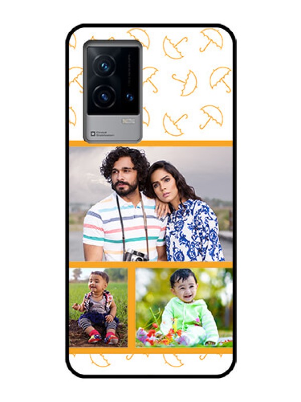 Custom iQOO 9 5G Custom Glass Mobile Case - Yellow Pattern Design