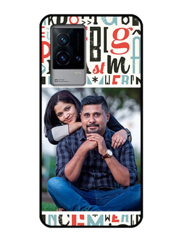 Custom iQOO 9 5G Personalized Glass Phone Case - Alphabet Design