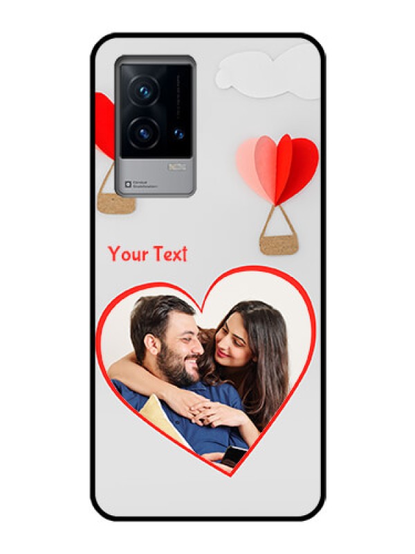 Custom iQOO 9 5G Custom Glass Mobile Case - Parachute Love Design