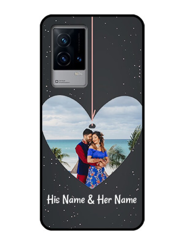 Custom iQOO 9 5G Custom Glass Phone Case - Hanging Heart Design