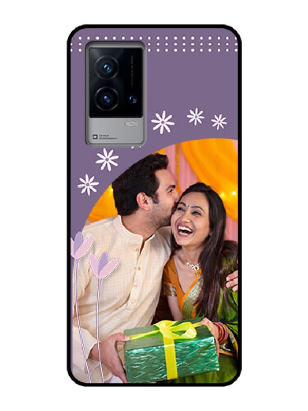 Custom iQOO 9 5G Custom Glass Mobile Case - Lavender flowers design