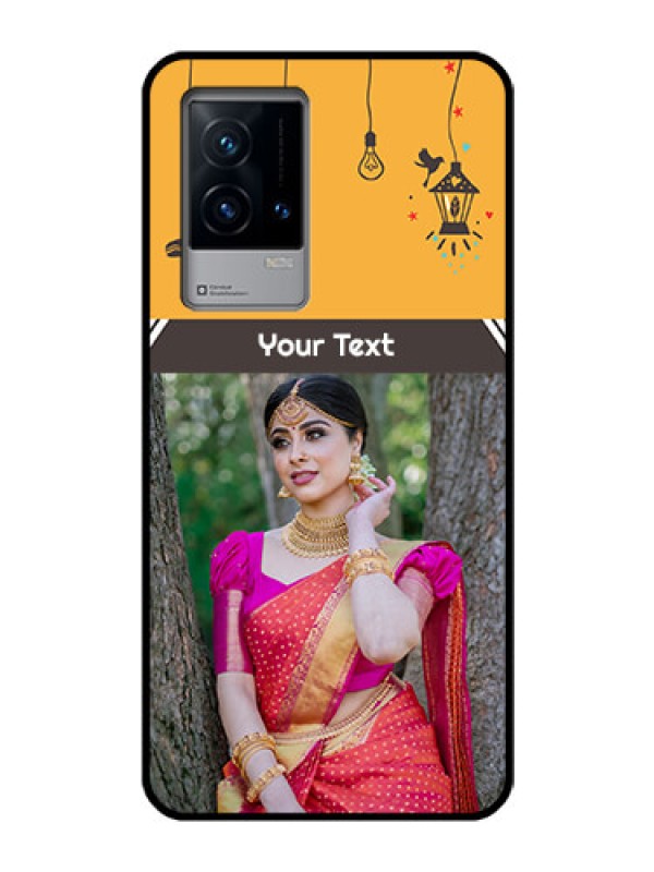 Custom iQOO 9 5G Custom Glass Mobile Case - with Family Picture and Icons