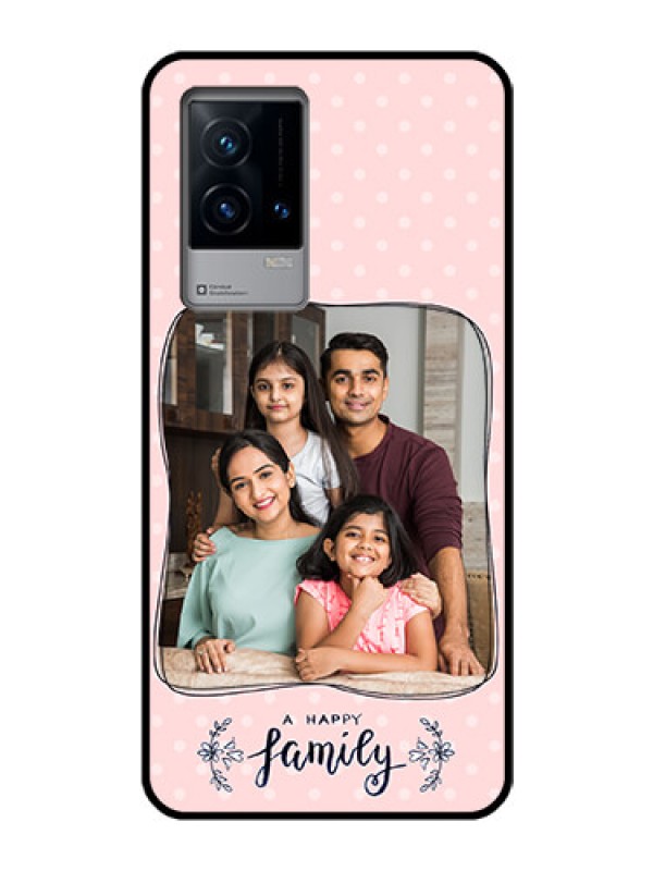 Custom iQOO 9 5G Custom Glass Phone Case - Family with Dots Design