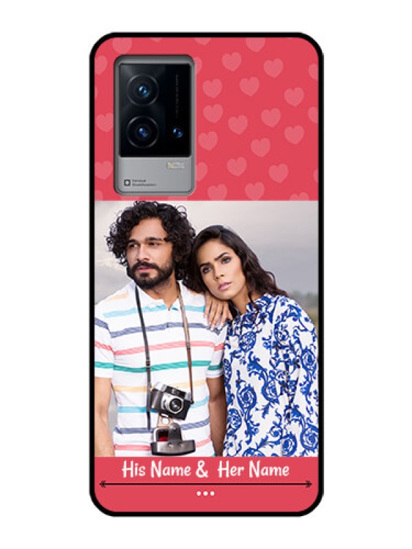 Custom iQOO 9 5G Photo Printing on Glass Case - Simple Love Design
