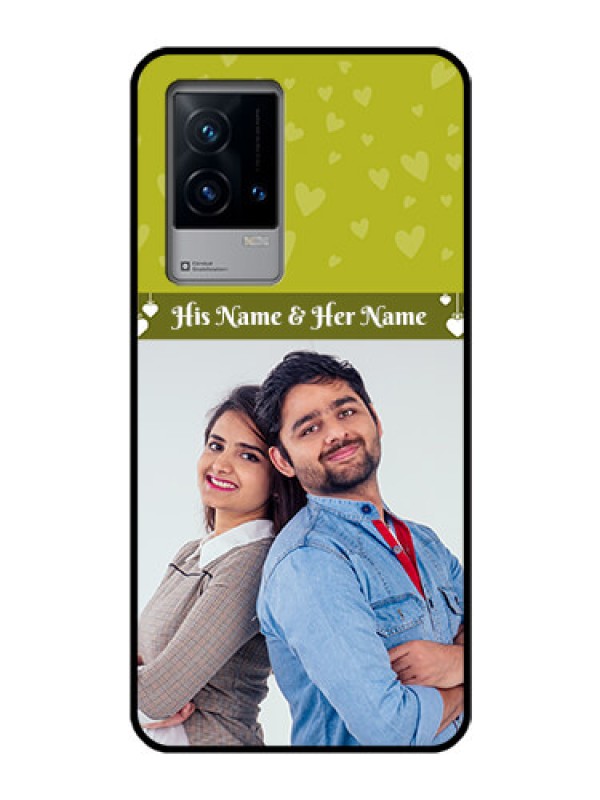 Custom iQOO 9 5G Custom Glass Phone Case - You & Me Heart Design
