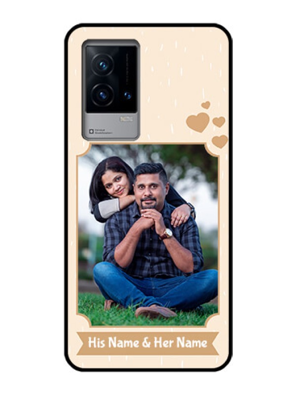 Custom iQOO 9 5G Custom Glass Phone Case - with confetti love design
