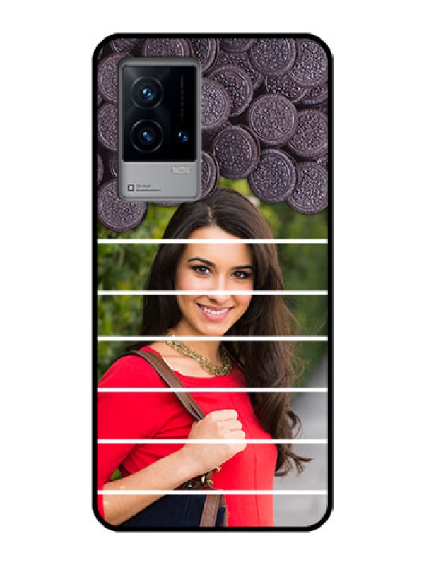 Custom iQOO 9 5G Custom Glass Phone Case - with Oreo Biscuit Design