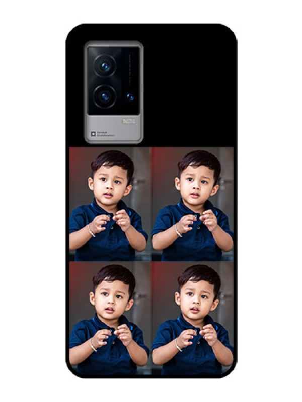 Custom iQOO 9 5G 4 Image Holder on Glass Mobile Cover