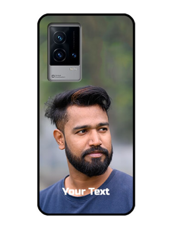 Custom iQOO 9 5G Glass Mobile Cover: Photo with Text