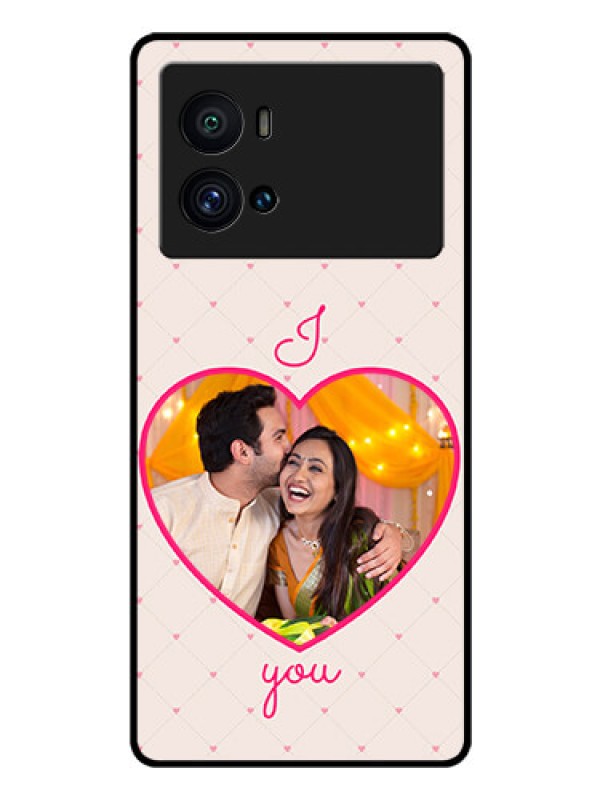 Custom iQOO 9 Pro 5G Custom Glass Mobile Case - Heart Shape Design