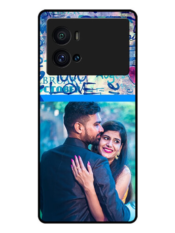 Custom iQOO 9 Pro 5G Custom Glass Mobile Case - Colorful Love Design
