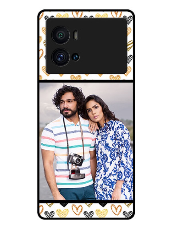 Custom iQOO 9 Pro 5G Photo Printing on Glass Case - Love Symbol Design