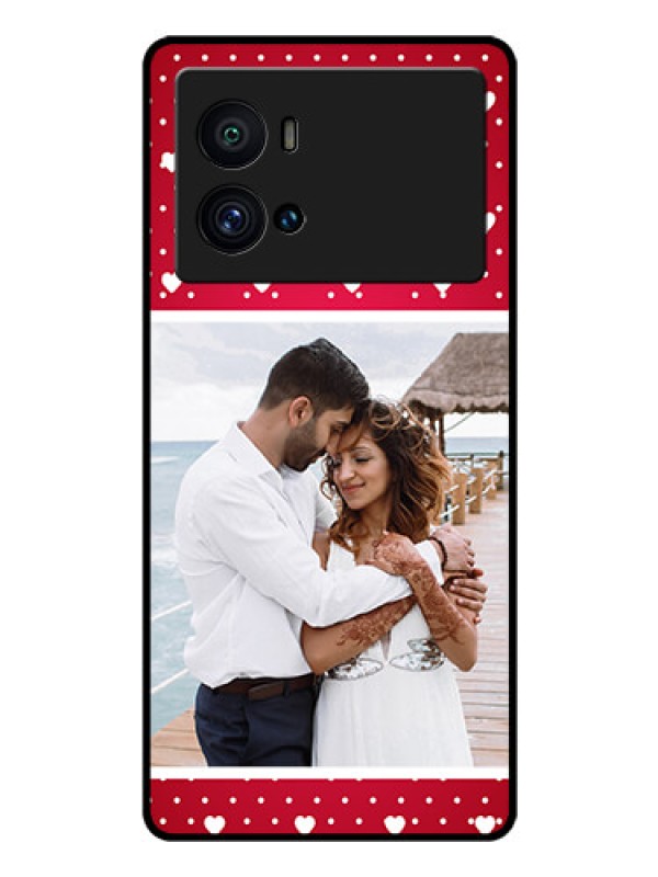 Custom iQOO 9 Pro 5G Photo Printing on Glass Case - Hearts Mobile Case Design