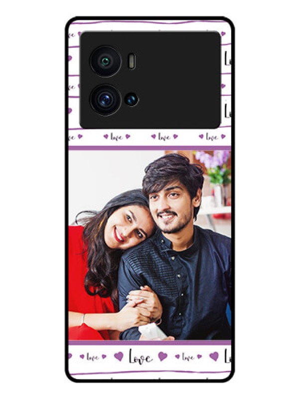 Custom iQOO 9 Pro 5G Custom Glass Mobile Case - Couples Heart Design