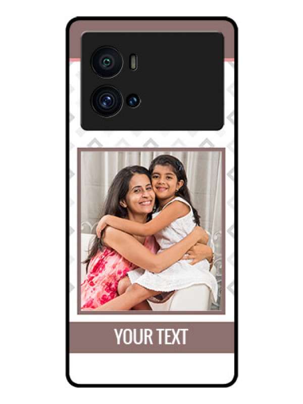 Custom iQOO 9 Pro 5G Photo Printing on Glass Case - Simple Diamond Design