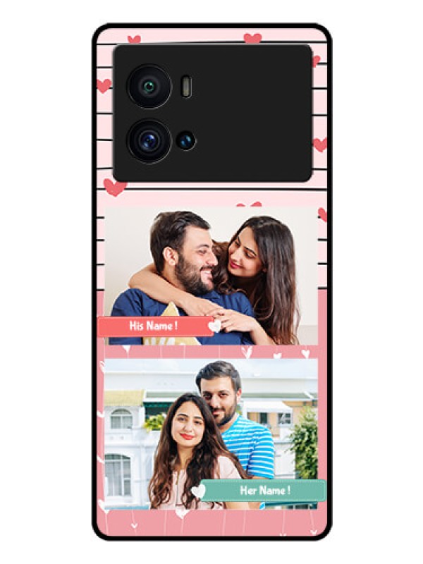 Custom iQOO 9 Pro 5G Custom Glass Mobile Case - Photo with Heart Design