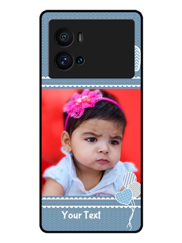 Custom iQOO 9 Pro 5G Photo Printing on Glass Case - with Kids Pattern Design