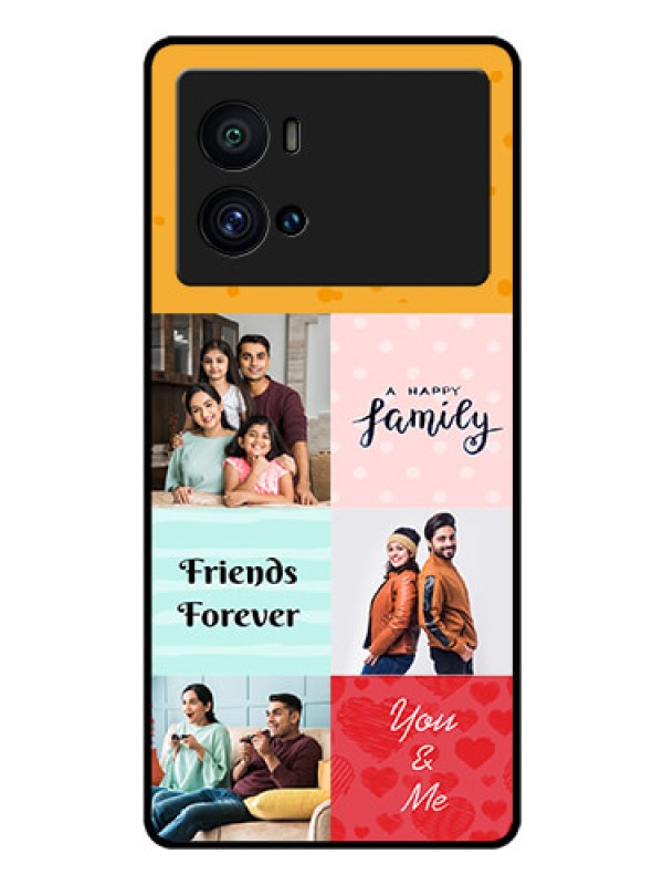 Custom iQOO 9 Pro 5G Personalized Glass Phone Case - Images with Quotes Design