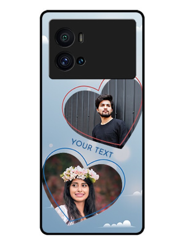 Custom iQOO 9 Pro 5G Custom Glass Mobile Case - Blue Color Couple Design