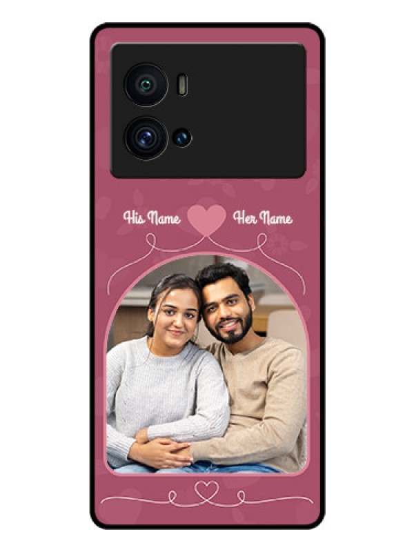 Custom iQOO 9 Pro 5G Photo Printing on Glass Case - Love Floral Design